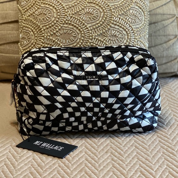MZ Wallace Handbags - MZ Wallace Checkerboard Rec Mica Cosmetic Bag